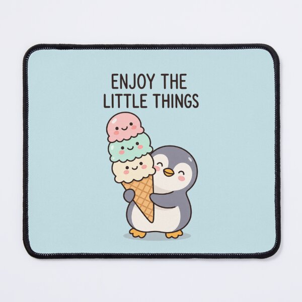 Item preview, Enjoy the Little Things | Cute Penguin Ice Cream Art designed and sold by MrDev.