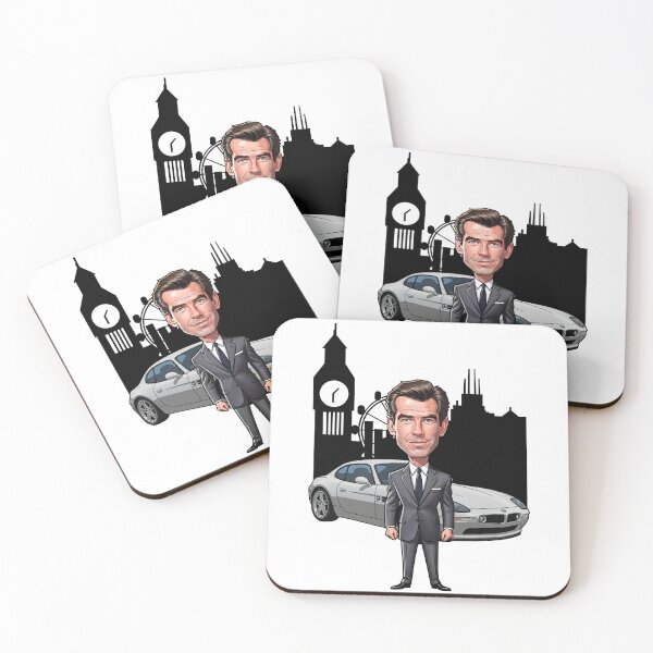 Item preview, Caricature of Pierce Brosnan in London designed and sold by vectorlove.