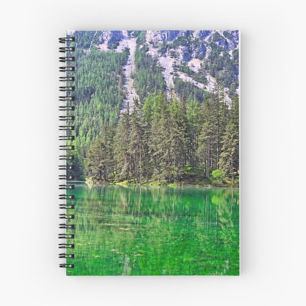 Item preview, Pristine emerald green water of Gruner See lake with forest reflection in Styria Austria designed and sold by goceris.