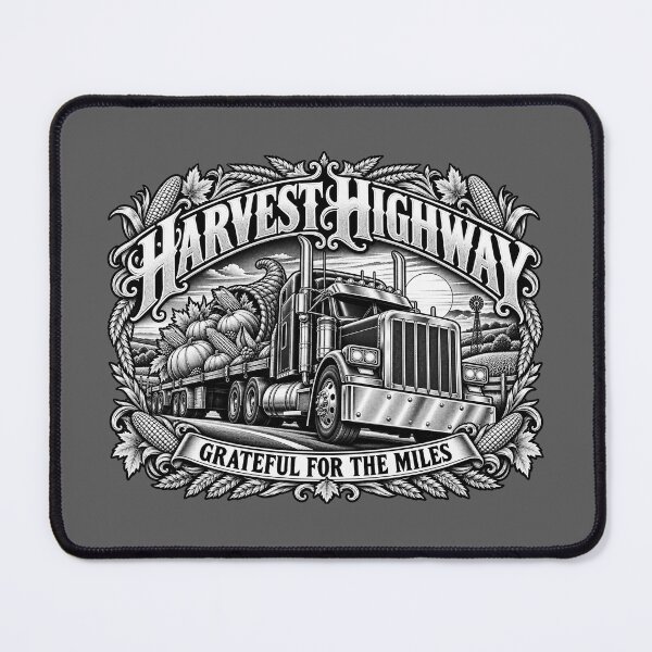 Item preview, Harvest Highway Grateful For The Miles - Thanksgiving Trucker designed and sold by NomadForge.