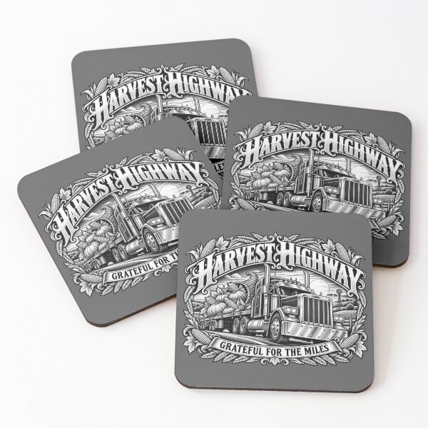 Item preview, Harvest Highway Grateful For The Miles - Thanksgiving Trucker designed and sold by NomadForge.