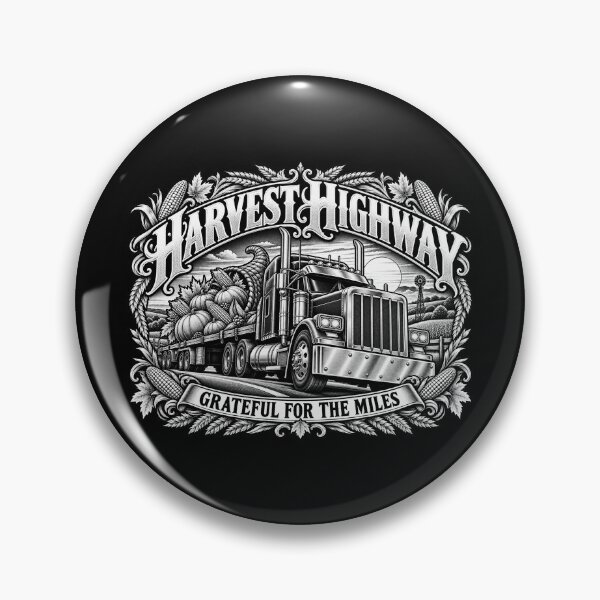 Item preview, Harvest Highway Grateful For The Miles - Thanksgiving Trucker designed and sold by NomadForge.