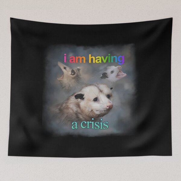 Item preview, I Am Having A Crisis Possum Word Art designed and sold by MissionOne.