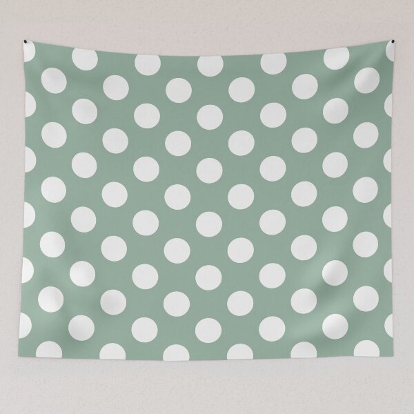 Item preview, Large white polka dots on olive green designed and sold by Nolan6.