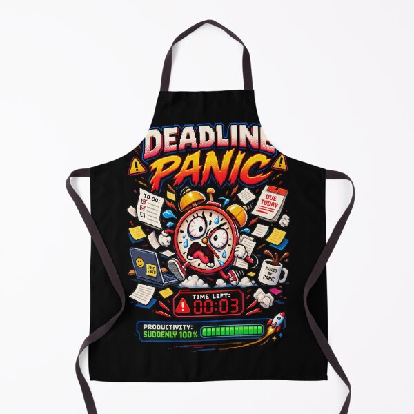 Item preview, Deadline Panic – Last Minute Productivity Pixel Humor designed and sold by Mad Factory Designs.