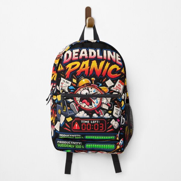 Item preview, Deadline Panic – Last Minute Productivity Pixel Humor designed and sold by Mad Factory Designs.