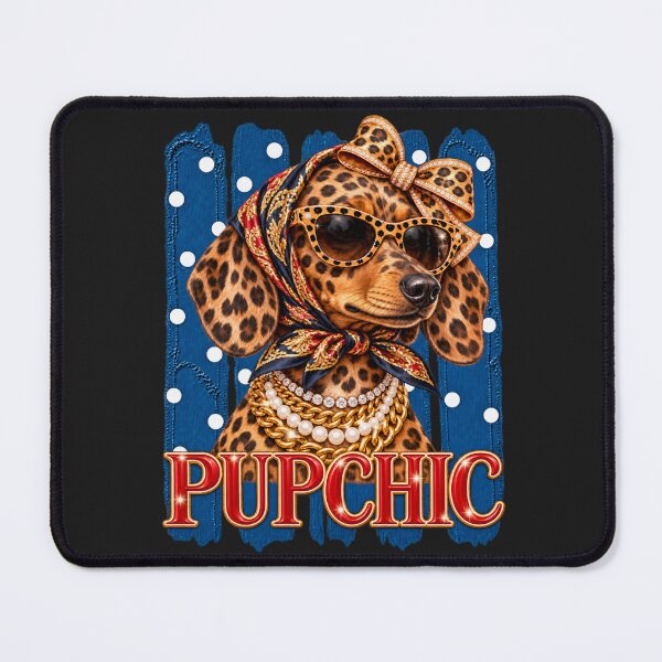 Item preview, Glam Dachshund Leopard Print Bow Bling Dog Art designed and sold by AmiGraph.