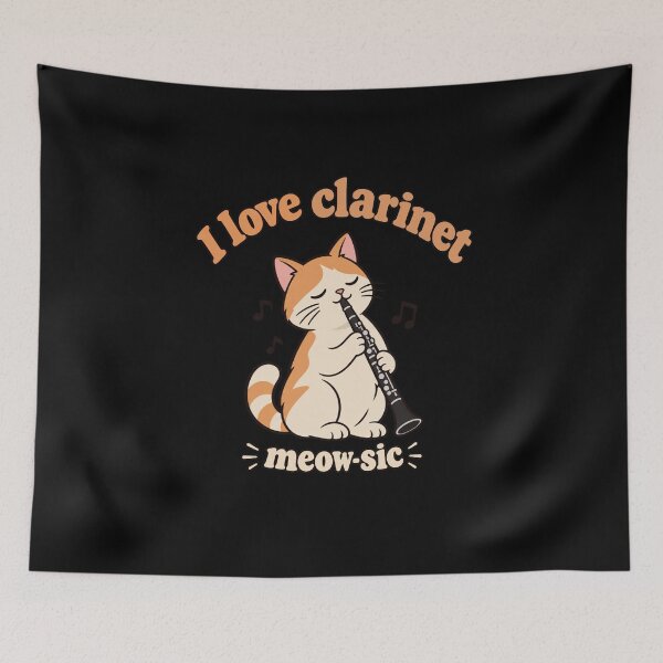 Item preview, i love clarinet meow-sic designed and sold by Konvero.