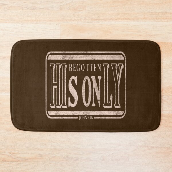 Item preview, His Only Begotten Son | John 3:16 Minimalist Christian Bible Verse Hidden Message Typography | whitish designed and sold by ZechJohnRB.