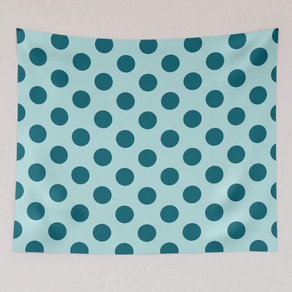 Item preview, Large teal polka dots on aqua blue designed and sold by Nolan6.