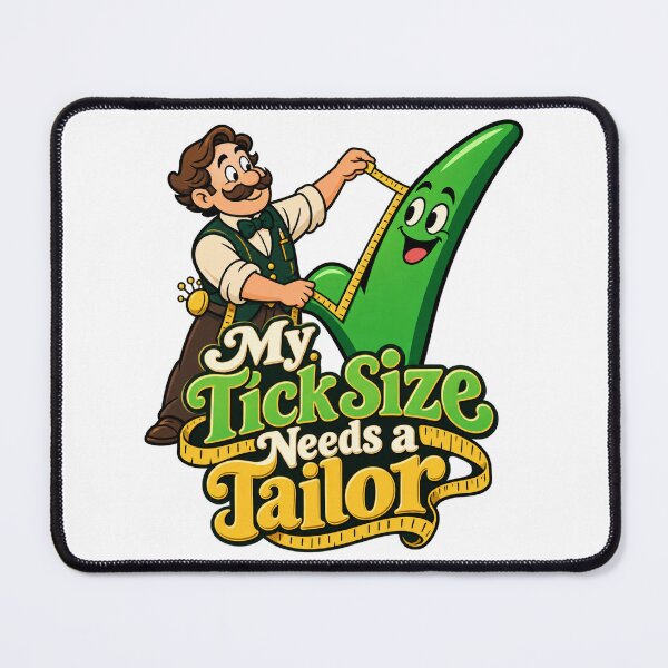 Item preview, Tick Size Tailor Funny Trading Cartoon Design designed and sold by Bikivuno.