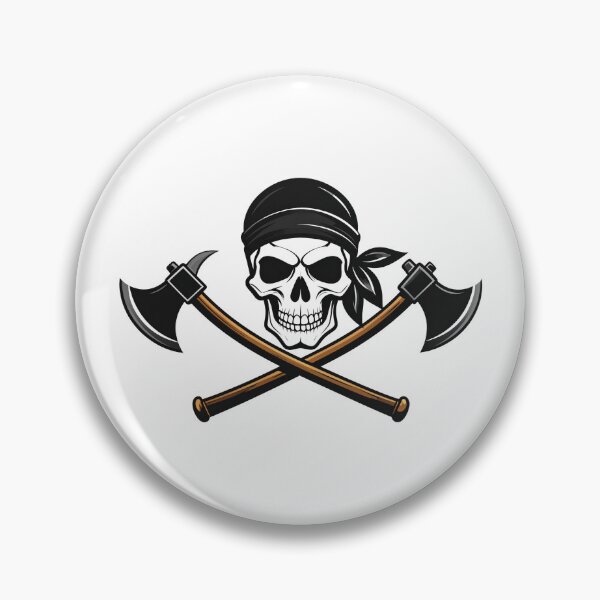 Item preview, Pirate Skull Cross Axes Illustration designed and sold by BetweenForms.