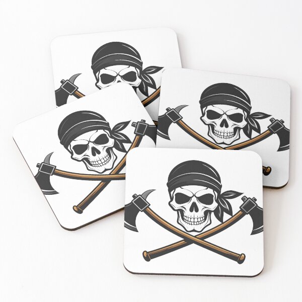 Item preview, Pirate Skull Cross Axes Illustration designed and sold by BetweenForms.