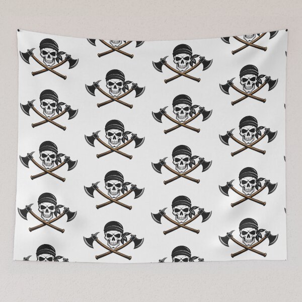 Item preview, Pirate Skull Cross Axes Illustration designed and sold by BetweenForms.