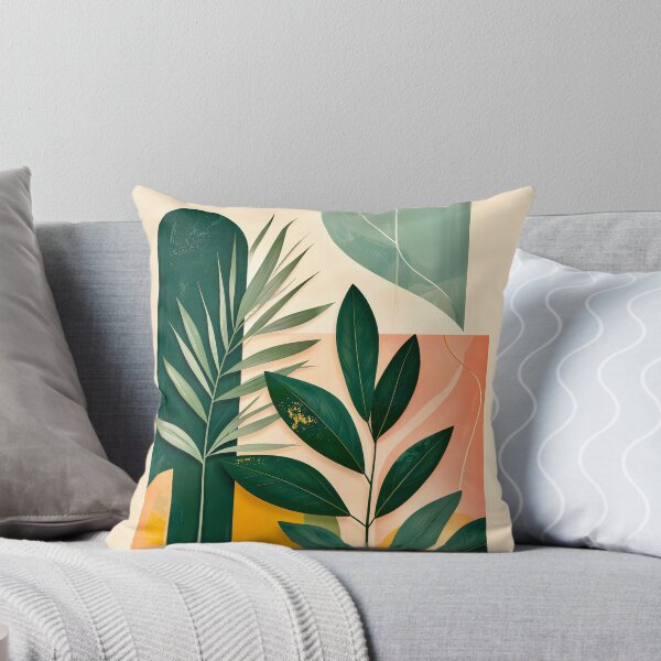 Item preview, Boho Terracotta Geometric Leaf Relief designed and sold by Vicky Brago-Mitchell®.