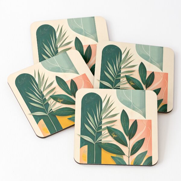 Item preview, Boho Terracotta Geometric Leaf Relief designed and sold by Vicky Brago-Mitchell®.