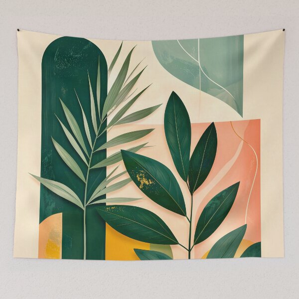 Item preview, Boho Terracotta Geometric Leaf Relief designed and sold by Vicky Brago-Mitchell®.