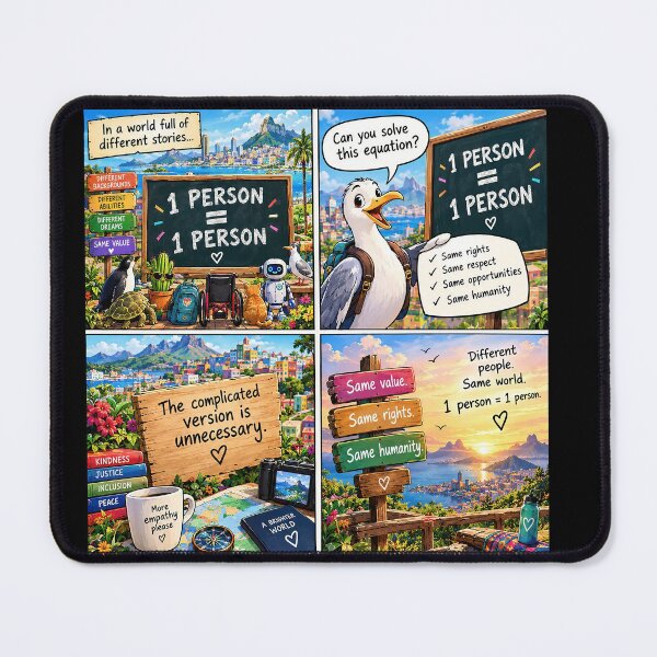 Item preview, The equality of all people in value and rights designed and sold by Mianku | Für das Leben.