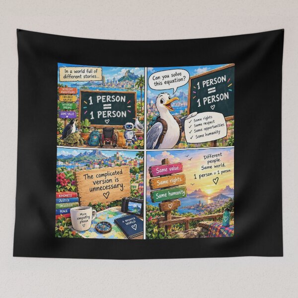 Item preview, The equality of all people in value and rights designed and sold by Mianku | Für das Leben.