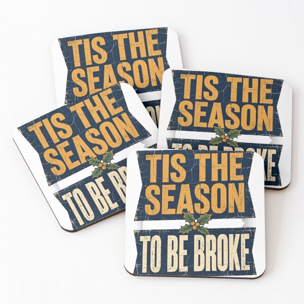 Item preview, Tis The Season To Be Broke Shirt - Funny Retro Christmas Tee designed and sold by KERK Art and Design.