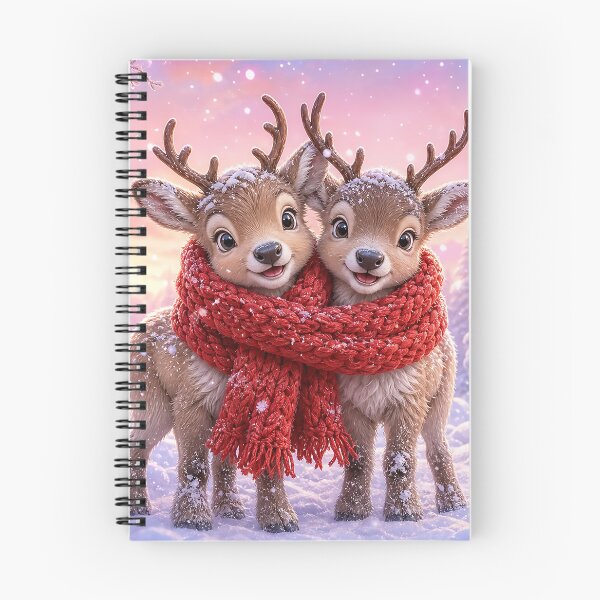 Item preview, Adorable Baby Reindeer Sharing a Cozy Red Scarf designed and sold by acceleratorhams.
