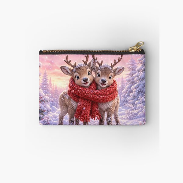 Item preview, Adorable Baby Reindeer Sharing a Cozy Red Scarf designed and sold by acceleratorhams.
