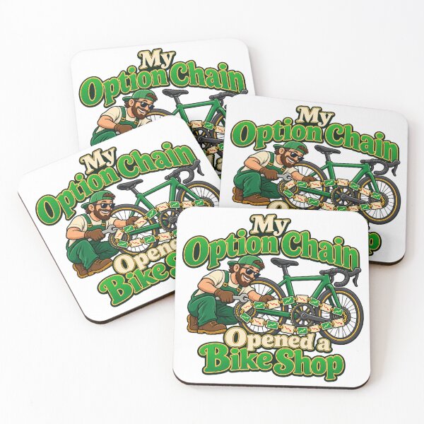 Item preview, Option Chain Bike Shop Funny Trading Cartoon designed and sold by Bikivuno.