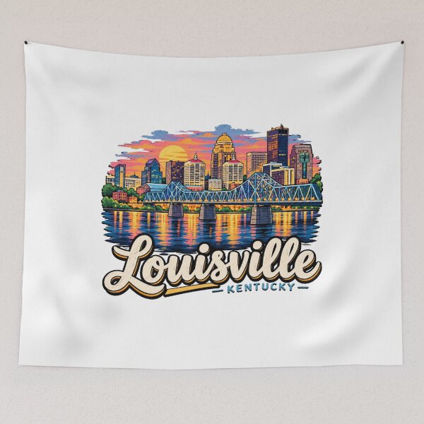 Item preview, Hand Drawn Louisville Kentucky Travel Souvenir Landmark Gift designed and sold by MichaeIRellov.