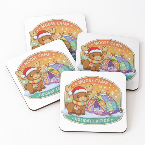 Item preview, Moose Camp Holiday Edition Pastel Outdoor Badge designed and sold by GabeMountainArt.
