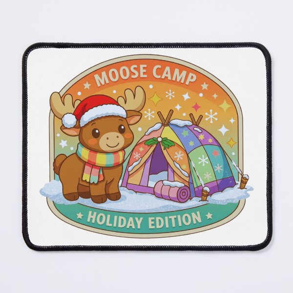 Item preview, Moose Camp Holiday Edition Pastel Outdoor Badge designed and sold by GabeMountainArt.