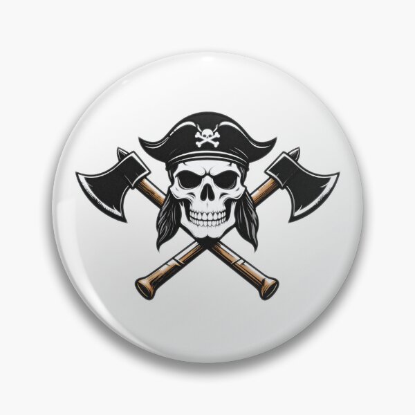Item preview, Pirate Skull Cross Axes Illustration designed and sold by BetweenForms.