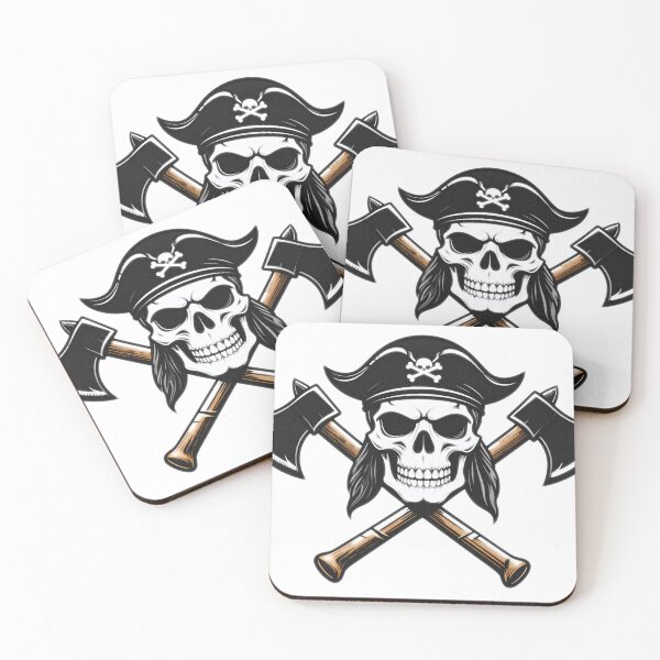 Item preview, Pirate Skull Cross Axes Illustration designed and sold by BetweenForms.