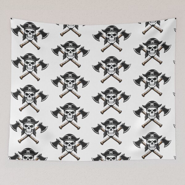 Item preview, Pirate Skull Cross Axes Illustration designed and sold by BetweenForms.
