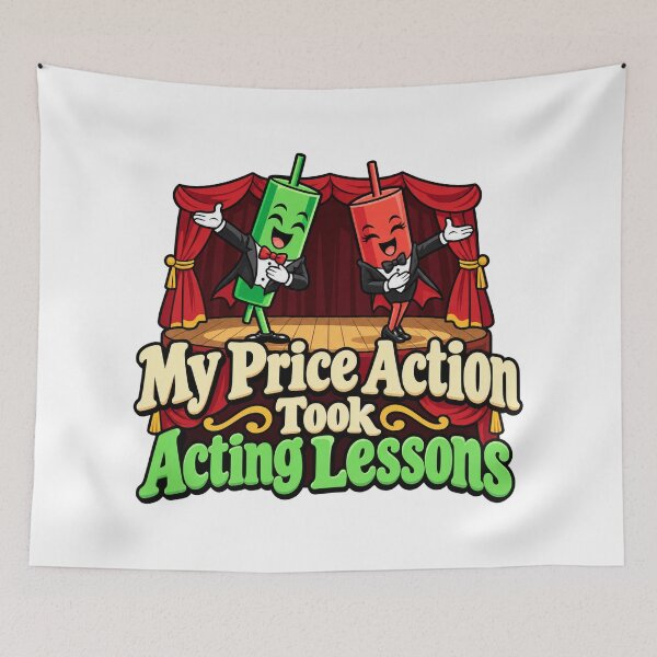 Item preview, Price Action Acting Lessons Trading Cartoon designed and sold by Bikivuno.