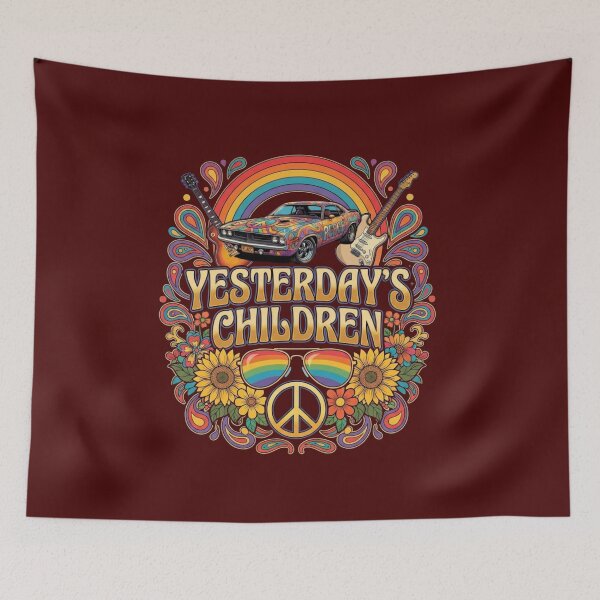 Item preview, Yesterday's Children Vintage 70s Retro Peace Sign Classic Muscle Car Music Gift designed and sold by Evelashop.