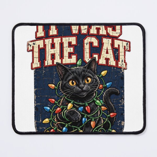 Item preview, It Was The Cat Shirt - Funny Christmas Cat Tee designed and sold by KERK Art and Design.