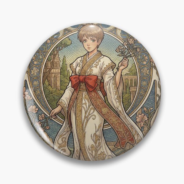 Item preview, Vision of Escaflowne Hitomi in the style of Alphonse Mucha designed and sold by Solace Sparkles.