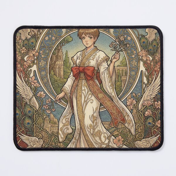 Item preview, Vision of Escaflowne Hitomi in the style of Alphonse Mucha designed and sold by Solace Sparkles.