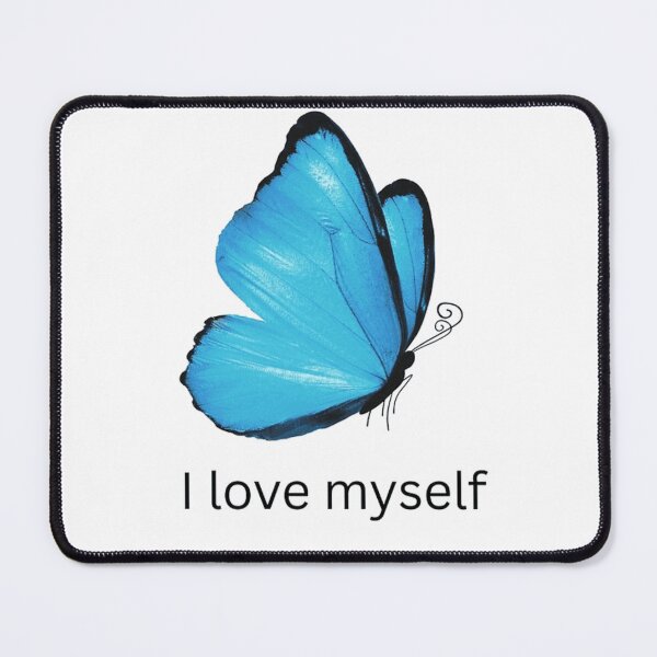 Item preview, I Love Myself Cute Blue Butterfly Aesthetic Self Love Quote designed and sold by Founderpallavi.