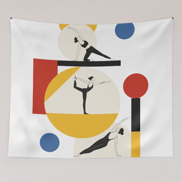 Item preview, Pilates Art Print | Mid Century Modern Fitness Art | Abstract Woman Decor | Pilates Lover Gift designed and sold by Studio pod Burom.