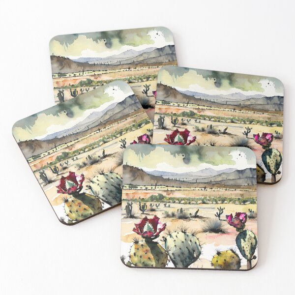 Item preview, Prickly Pear & Mezcal Dreams – Agave in Watercolor designed and sold by NatArtSA.