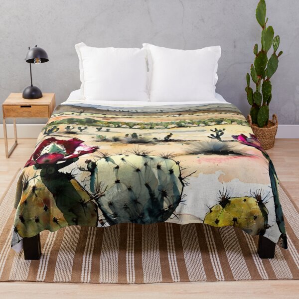 Item preview, Prickly Pear & Mezcal Dreams – Agave in Watercolor designed and sold by NatArtSA.