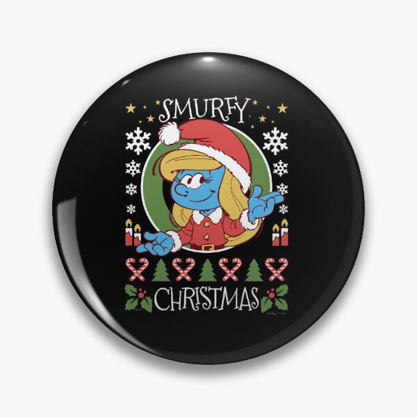 Item preview, The Smurfs Christmas Smurfy Christmas Smurfette Chest Logo Essential designed and sold by circliqueart.