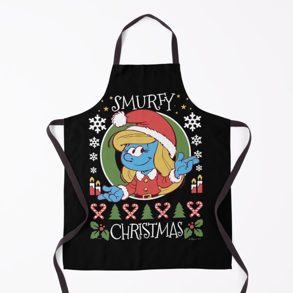 Item preview, The Smurfs Christmas Smurfy Christmas Smurfette Chest Logo Essential designed and sold by circliqueart.