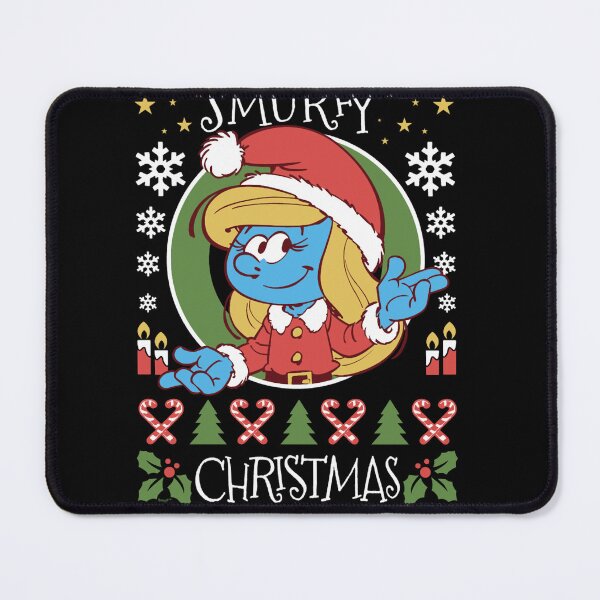 Item preview, The Smurfs Christmas Smurfy Christmas Smurfette Chest Logo Essential designed and sold by circliqueart.