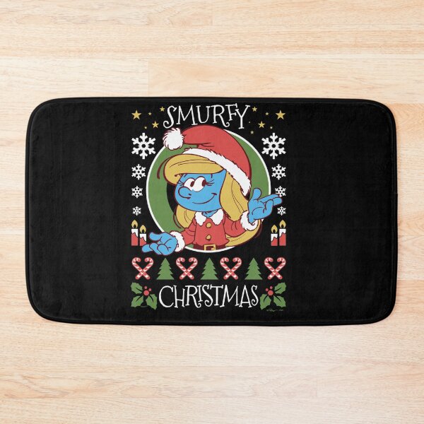 Item preview, The Smurfs Christmas Smurfy Christmas Smurfette Chest Logo Essential designed and sold by circliqueart.