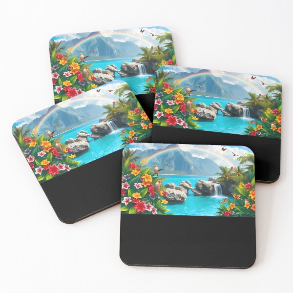 Item preview, Breathtaking wall mural depecting a paradise scene designed and sold by EmmaLvCreations.