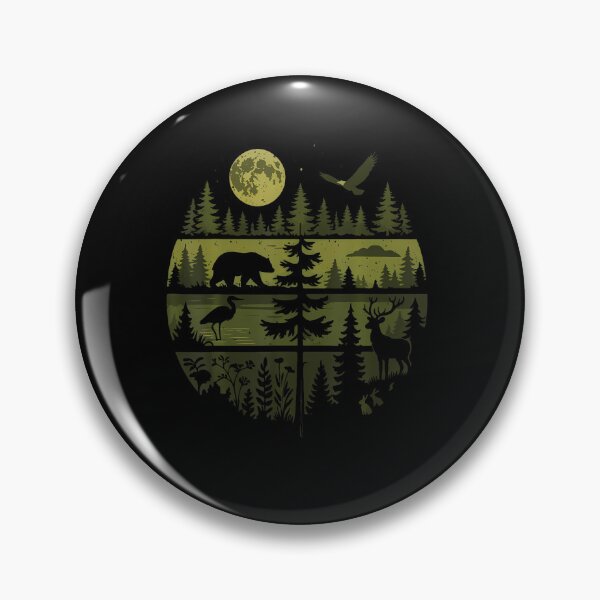 Item preview, Forest Retro Nature Wildlife Outdoor designed and sold by OddityVault.