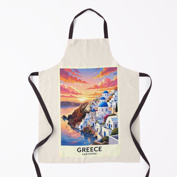 Item preview, Greece — Santorini — A Glowing Mediterranean Sunset Above the Aegean Sea designed and sold by DibujandoPorfa.