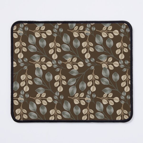 Item preview, Eucalyptus Leaves Dark Brown Seamless Pattern designed and sold by Jyoti Digital Artist.
